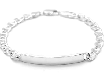 Elegantes Stegpanzer Armband mit Gravur für Herren und Damen 925er Silber personalisierbar Namensarmband Weihnachten Geschenk Vatertag