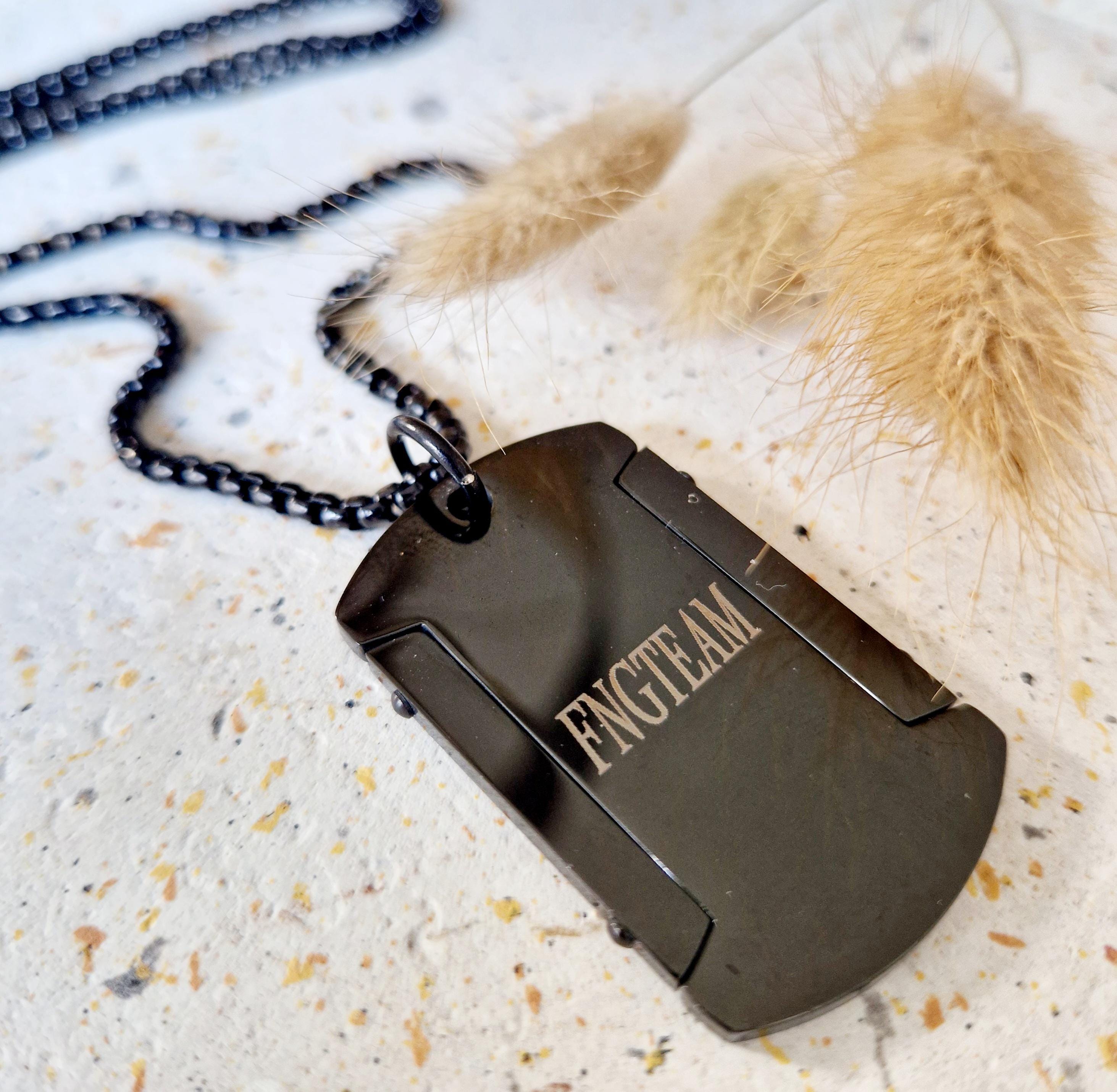 Collana Uomo Con Iniziale E Bandiera Americana – Acciaio Inox 316L – Catena Veneziana 61 Cm – Regalo Personalizzato - 5