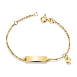 Children&#39;s Baby Name Bracelet 333 Gold with Engraving Gold Bracelet Gold Chain Baptism Bracelet Birth Bracelet Godparent Gift Gift Birth Baby Bracelet