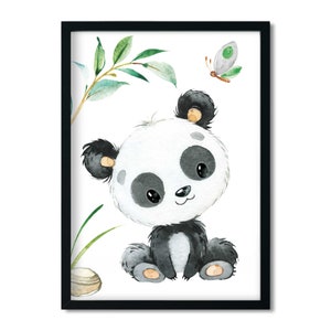 A4 / A3, immagini per la cameretta dei bambini, decorazione per la cameretta dei bambini, poster per la cameretta dei bambini, immagini per la cameretta dei bambini - panda - animale della giungla, ragazza, ragazzo