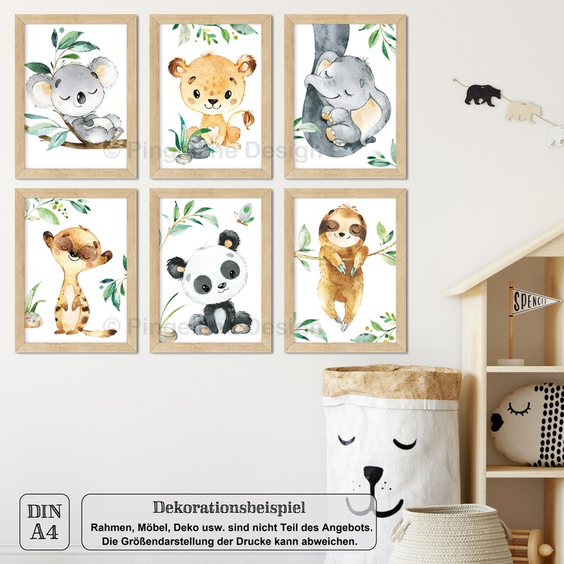 MeinBaby123® Poster Kinderzimmer 6er Set DIN A4 Wa Produktbild-Vorschau 8