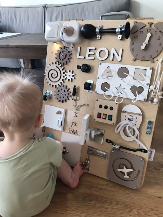 Busy Board Woobiboo Wooden Montessori Sensory Board Toddler