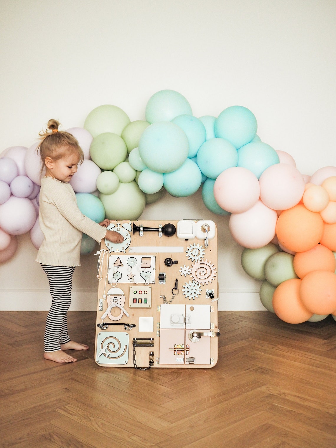 Personalized Busy Board for Toddler Pastel Busy Board With Etsy