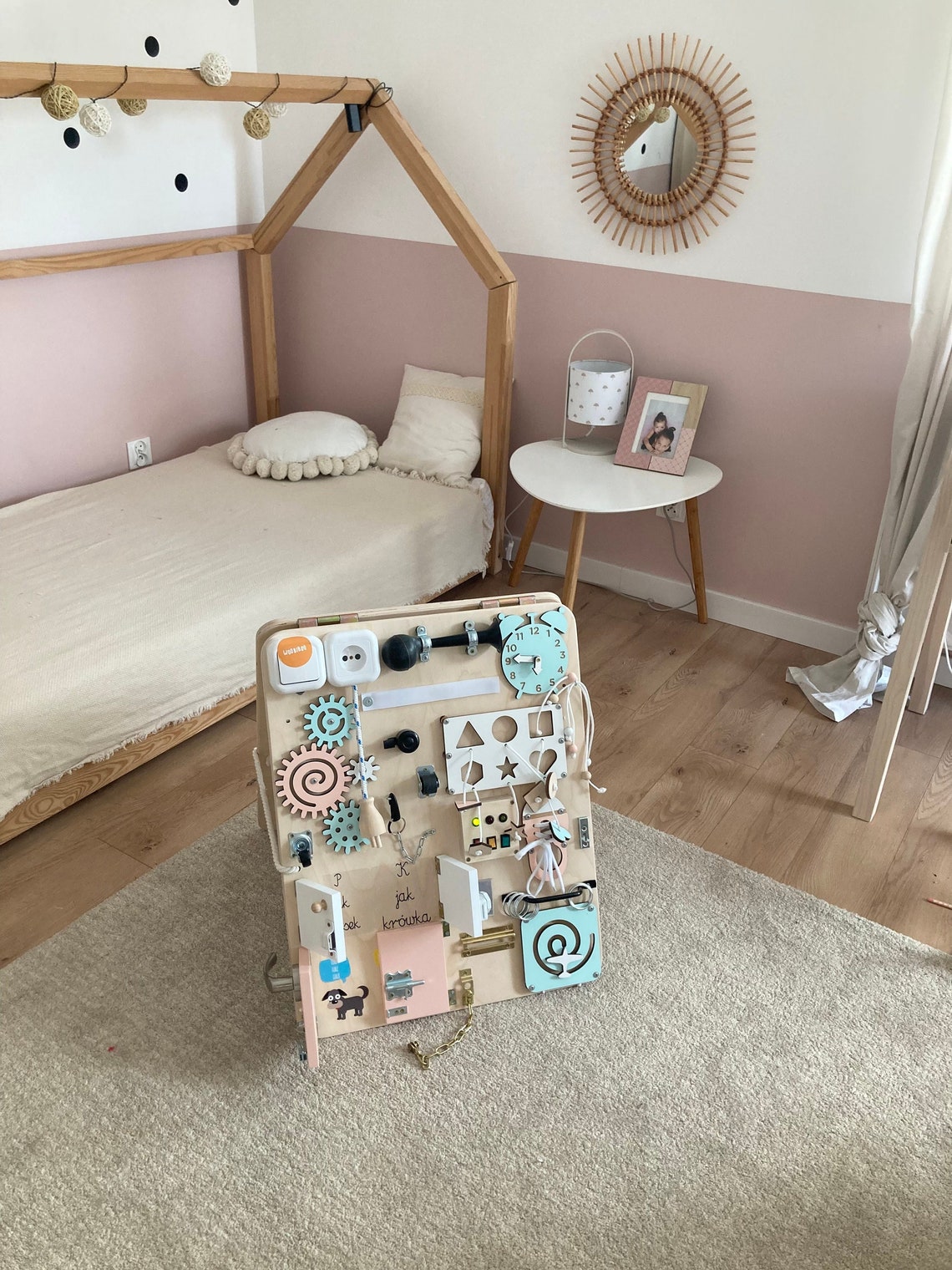 Personalized Busy Board for Toddler Pastel Busy Board With Etsy