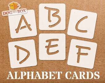 Alphabet stencils font n.2 uppercase - individual letters A to Z, single letter stencils, stencils for painting, stencils, airbrushing