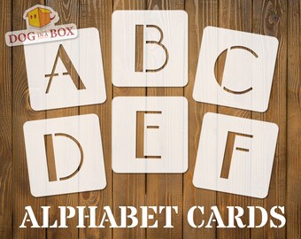 Alphabet stencils font n.6 - uppercase, individual letters A to Z, single letter stencils, stencils for painting, stencils, airbrushing