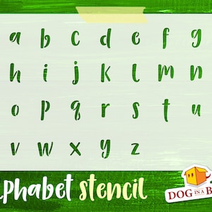Lowercase Alphabet Stencil font n.15: Reusable Mylar Stencil
