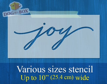 Joy Stencil: Reusable stencil for Wood Signs, Walls, Fabrics, DIY craft, home and furniture decor