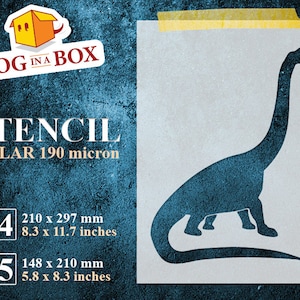 Brachiosaurus dinosaur Stencil n.8: Reusable Mylar for Nursery Decor