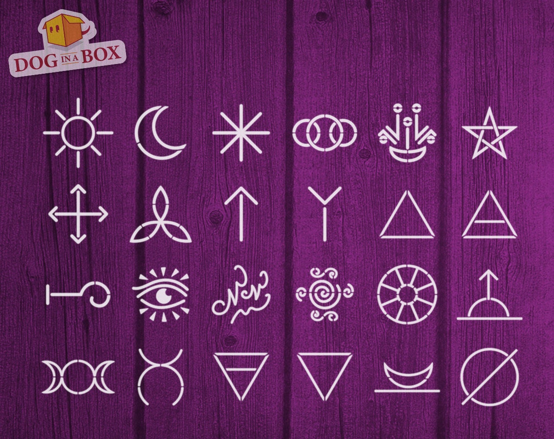 Wiccan Runes Stencils 24 Individual Cards Wiccan Stencil - Etsy