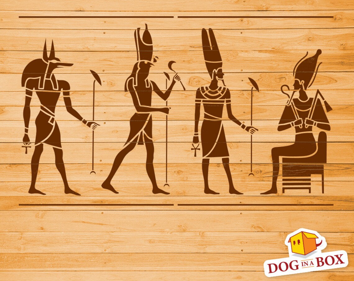 Hieroglyphs stencil n.2 Egyptian stencil Egypt wall Etsy