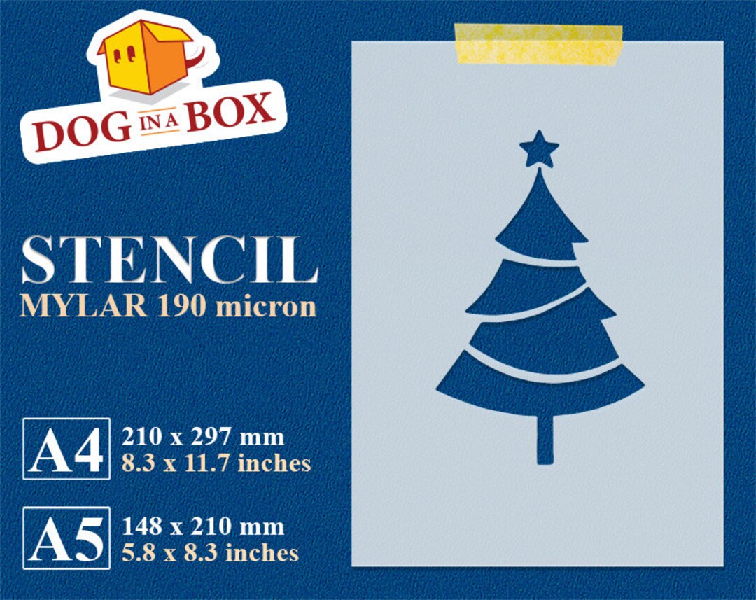 Pochoir sapin de Noël n.3 - Pochoir de Noël réutilisable, pochoirs de