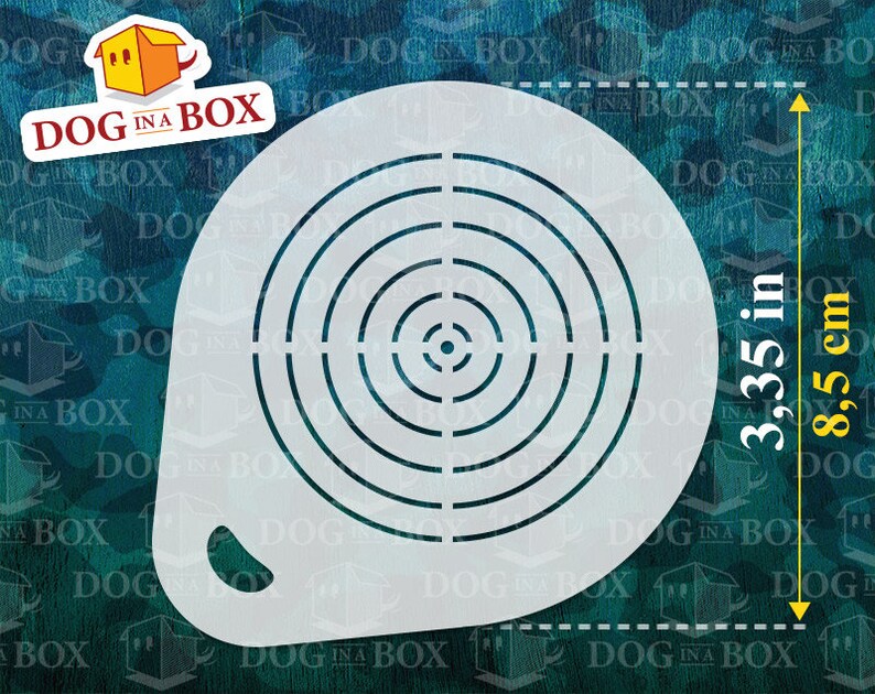 Target Stencils Set of 3 Coffee Stencils Shooting Range Etsy