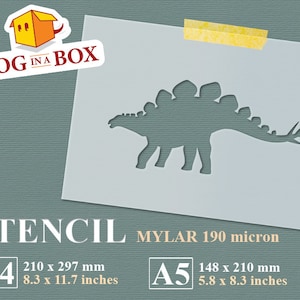 Dinosaur Stencil n.6: Reusable Mylar Dino Art, Nursery & Cake Decor