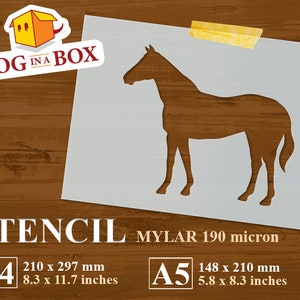 Horse stencil n.1 - Reusable farm stencil, cowboy and country stencils for wood signs, painting on walls, fabrics and wood