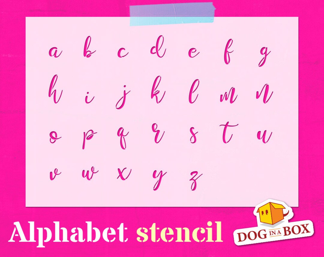 Alphabet Stencil N.13 Lowercase Letters Stencil. Font Stencil, Stencil