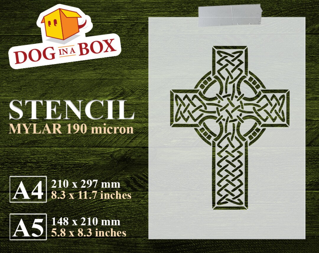 Celtic Cross N.2 - Celtic Symbol Stencil, Nordic Stencil, Runic Stencil ...
