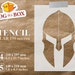 Spartan Helmet Stencil N.2: Reusable Stencil for Painting on Walls ...