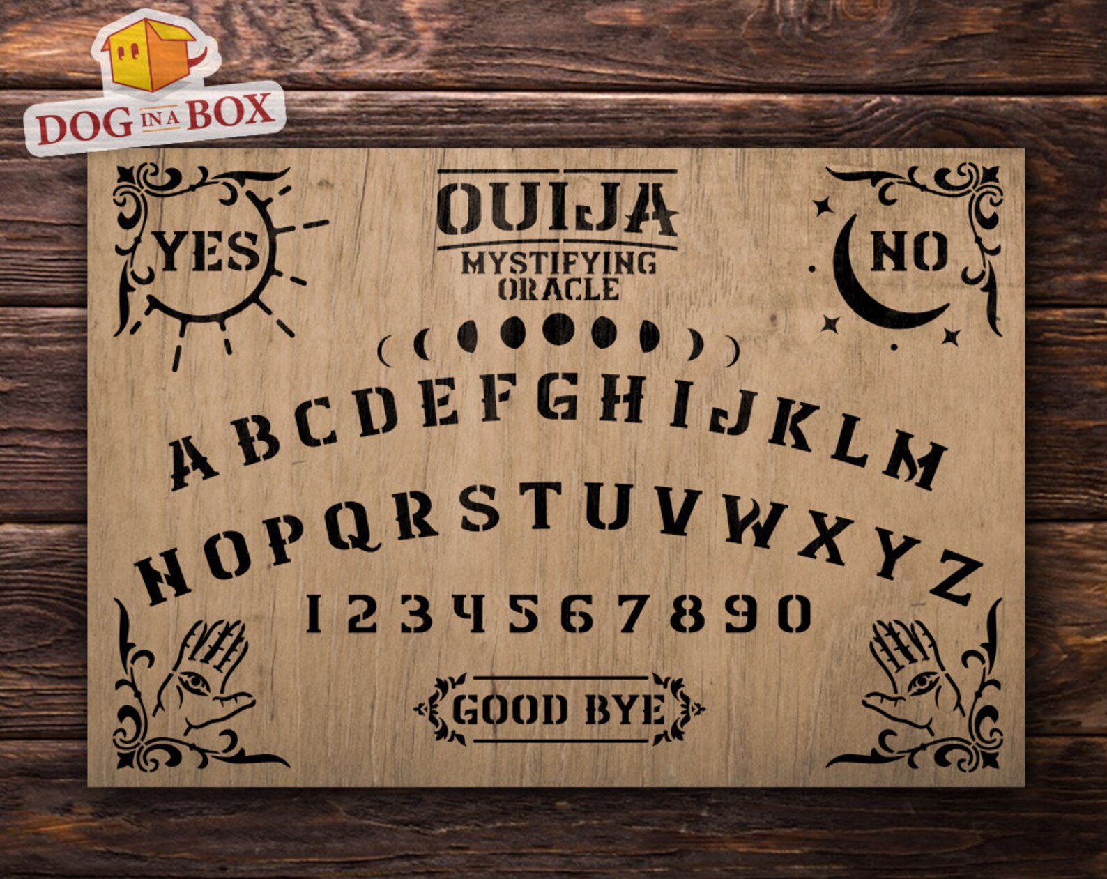 Ouija Board Stencil Printable