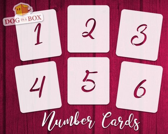 Number STENCIL Schoolbook Font Numbers 0-9 for Painting Wood Signs