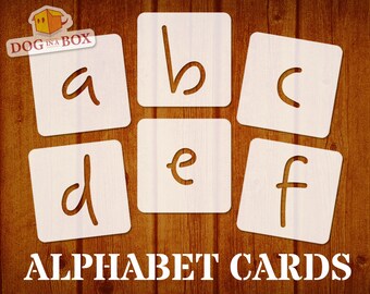 Lowercase Alphabet Stencils A-Z font n.3: Mylar Stencils for Painting