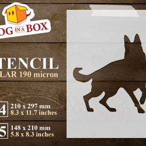 Deutscher Schäferhund Schablone n.11: Wiederverwendbare Mylar Schablone für die Malerei