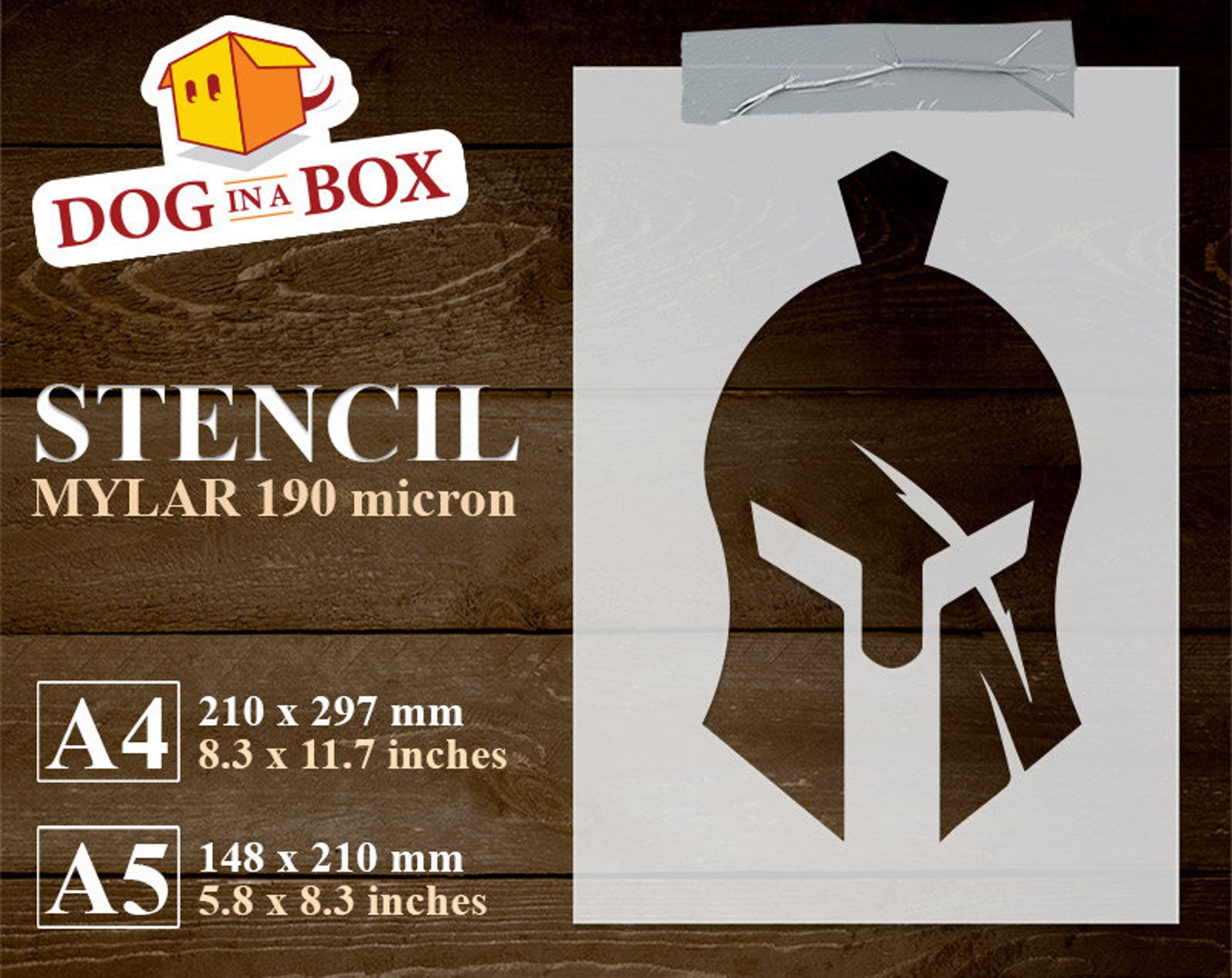 Spartan Helmet Stencil N.1: Reusable Warrior Stencil for Painting on ...