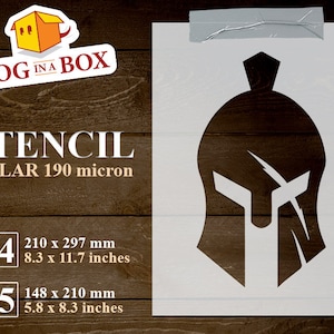 Spartan Helmet stencil n.1 - Reusable spartan stencil, warrior stencil, Leonidas, stencil for wall, stencils for Wood Signs and fabrics