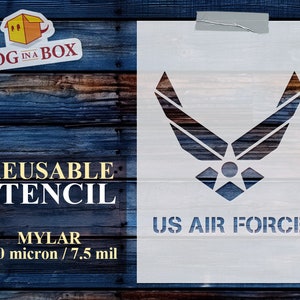 Air Force Logo Stencil n.1: Reusable Mylar for Painting