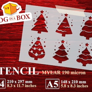 Weihnachtsbaum Schablonen Set: Mylar Holiday Decor