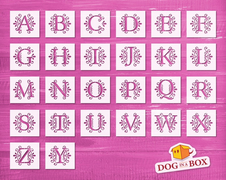 Initials Stencils Individual Alphabet Stencils. Reusable Etsy