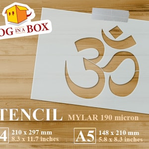Om Symbol Stencil n.1: Reusable Mylar Yoga Decor