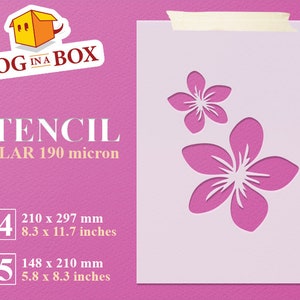 Flowers Stencil n.1: Reusable Mylar Template for Painting & Decor