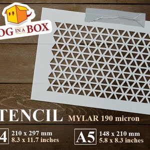 Reusable Triangle Pattern Stencil n.10: Geometric Wall Decor