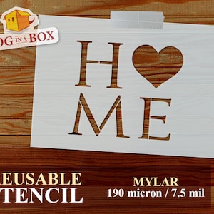 Home stencil, heart stencil, welcome stencil, diy stencil, home decor stencil, stencil for wall, stencils for Wood Signs, reusable stencil