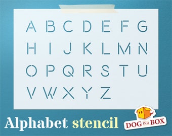 Uppercase Alphabet Stencil font n.1: Reusable Mylar Stencil
