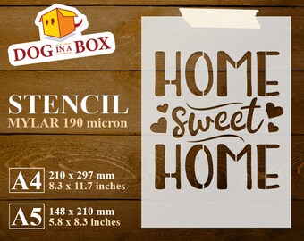 Home Sweet Home stencil n.1 - Welcome home stencil, wall stencil, stencil for painting, home signs and welcome signs stencil