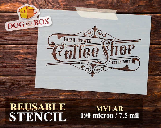 Cafe Stencil Tempalte Scrapbooking Stencil Restaurant Stencil DIY Decor ...