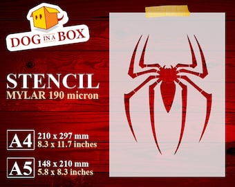 Spider Symbol Stencil n.1: Reusable Halloween Decor, Painting on Wood