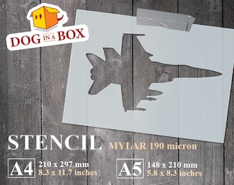 Airforce Jet Stencil n.1: Reusable Military Aircraft Design, Mylar