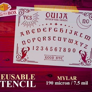 Ouija Board Stencil n.2: Reusable Mylar, DIY Esoteric Decor