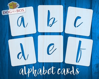 Lowercase Alphabet Stencils font n.18: Calligraphy Font stencils for Painting on walls, wood signs, home, cake and furniture decor
