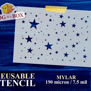 Stars stencil n.4 - Starry night reusable stencil, stencil for wall, stencil for wood sign, constellation stencil, planets, nursery stencil