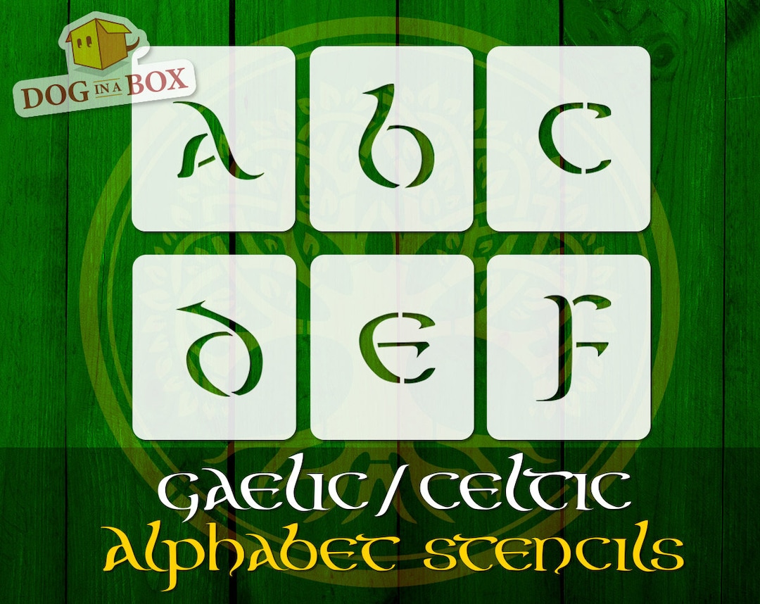 gaelic-celtic-alphabet-stencils-n-1-set-of-26-letters-stencil-individual-celtic-alphabet-letters-reusable-high-quality-stencils-etsy