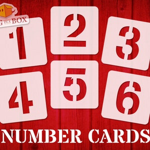 Reusable Number Stencils font n.7: 1-10 Mylar Stencils for Painting