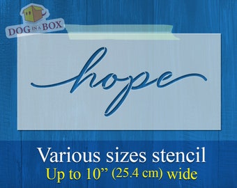 Hope Stencil: Reusable Mylar for Wood Signs, Walls, Fabrics