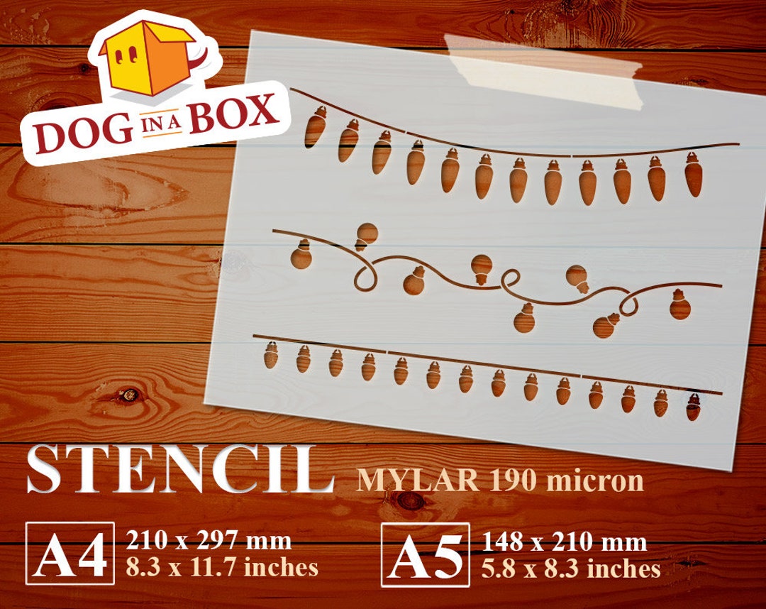 Christmas Lights Stencil Christmas Stencil Christmas Wall - Etsy