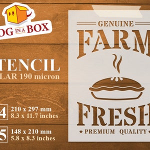 Szablon Farm Fresh Pies nr 1 - szablon farmowy, szablon do ciasta, szablon do ciast, szablon do malowania, szablony do drewna, ścian, tektury, papieru