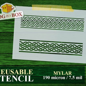 Celtic Knots pattern n.9 - Celtic stencil, pattern stencil, geometric stencil, stencil for wood, stencil for painting, border stencil