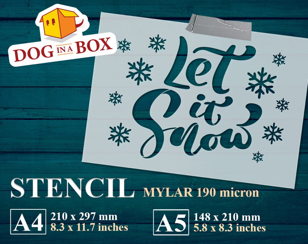 Let It Snow Stencil Printable